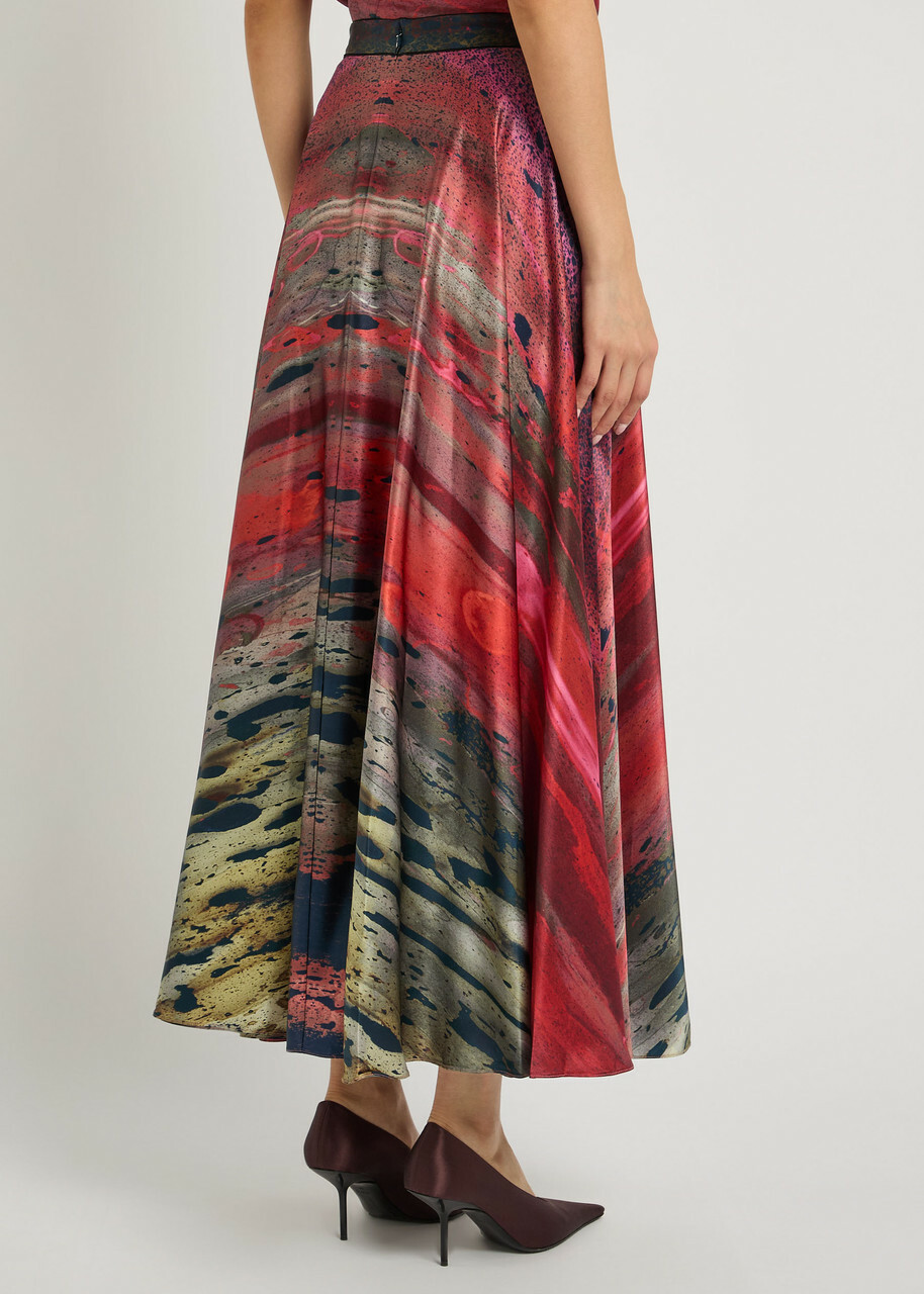 Roksanda Ameera Printed Silk Skirt Multicoloured 1