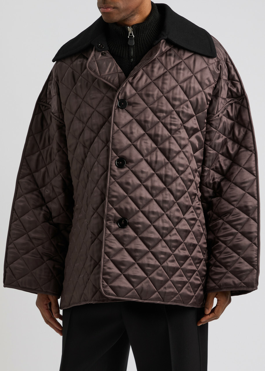 Jil Sander Quilted Twill Jacket Purple Jil Sander
