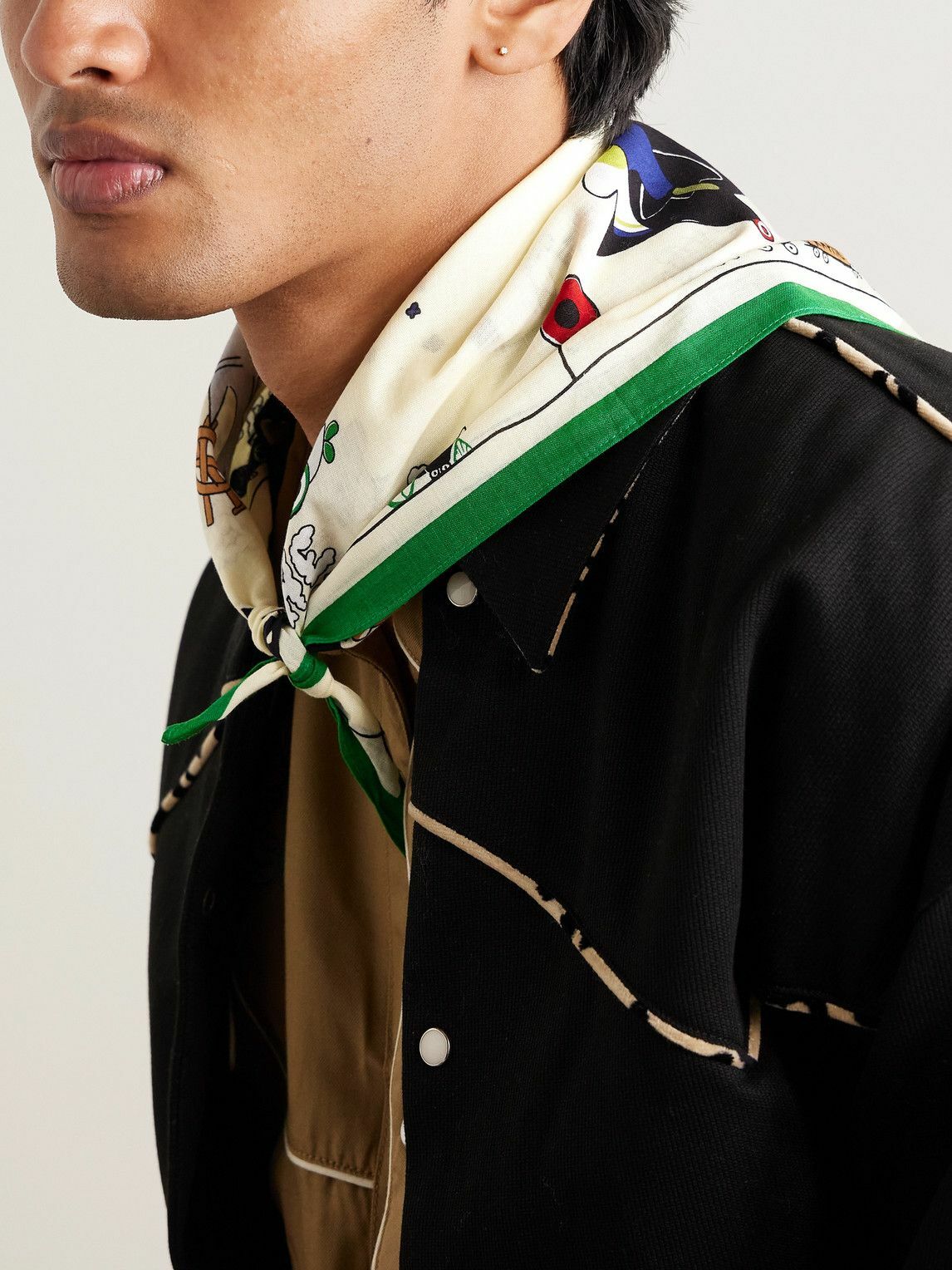 KAPITAL - Printed Cotton-Voile Bandana