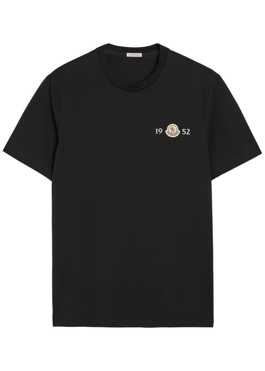 Moncler Logo Stretch-cotton T-shirt Black