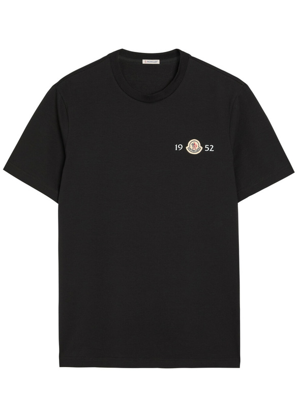 Photo: Moncler Logo Stretch-cotton T-shirt Black