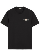 Moncler Logo Stretch-cotton T-shirt Black