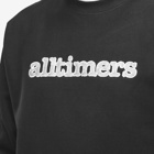 Alltimers Men's Stamped Embroidered Heavyweight Crew in Black
