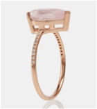 Persée 18kt rose gold ring with topaz and diamonds