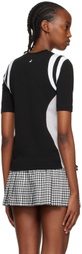 Pushbutton Black Pierced T-Shirt