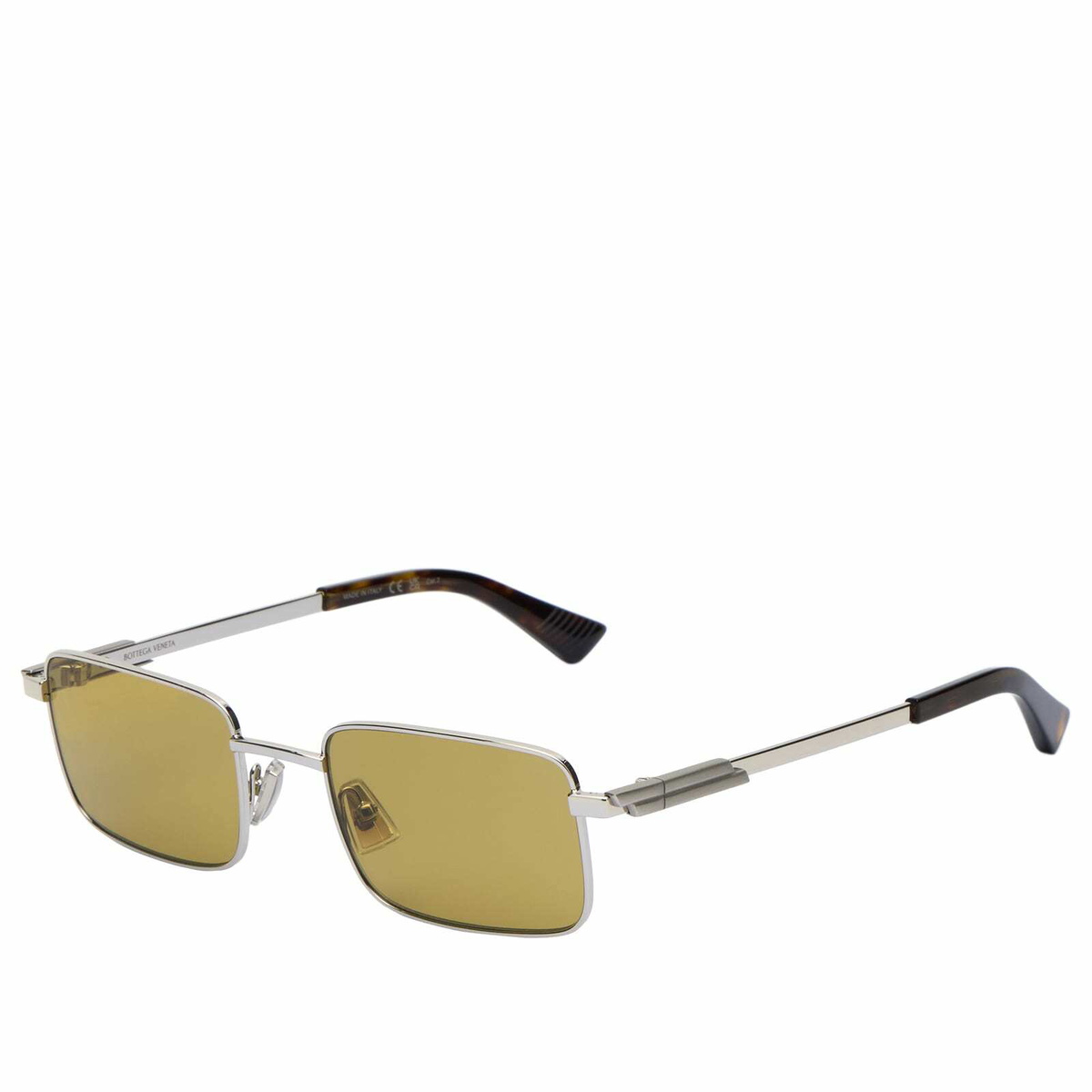 Bottega Veneta Eyewear Bottega Veneta BV1469S Sunglasses in Silver/Yellow 