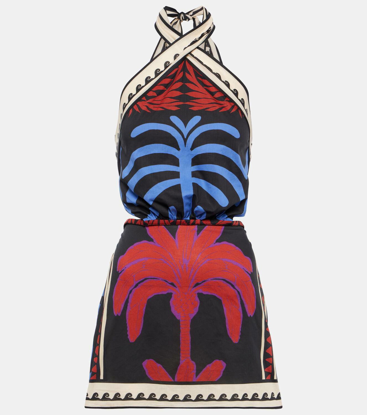 Johanna Ortiz Awash Mystery halterneck cotton minidress Johanna Ortiz