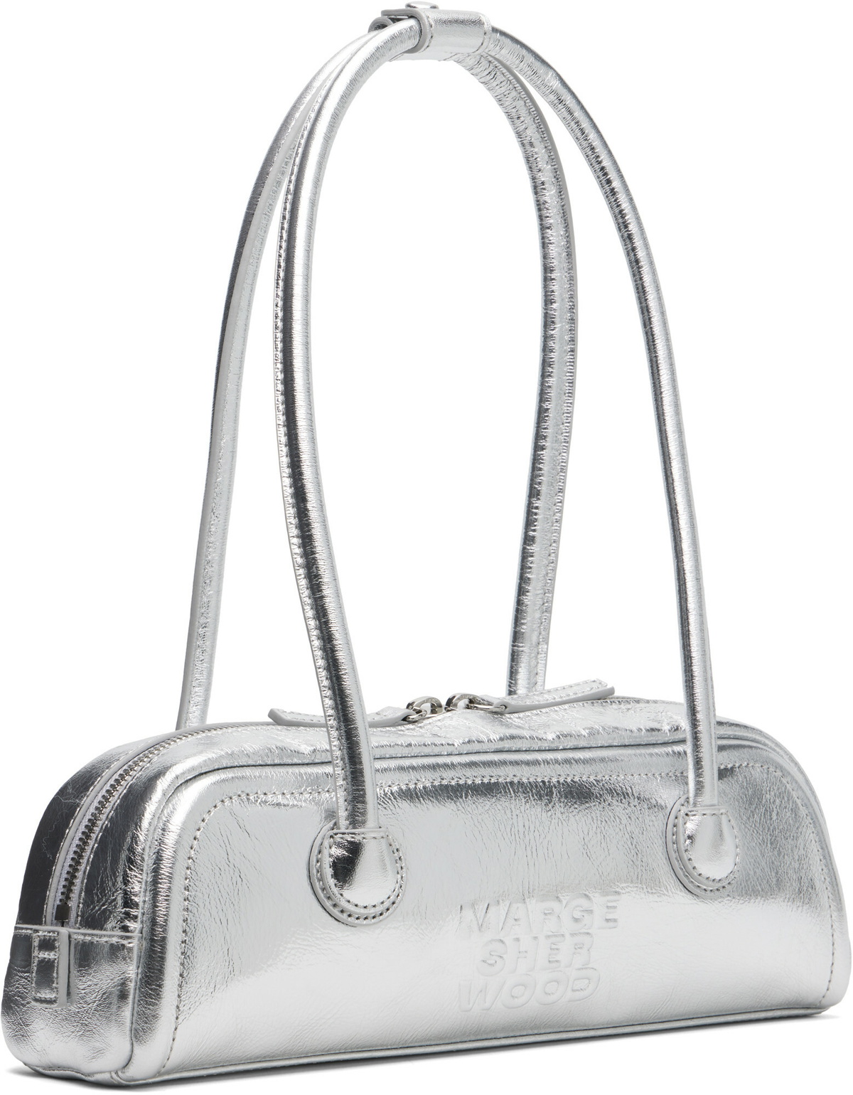 MARGESHERWOOD Silver Soft Boston EW Mini Bag