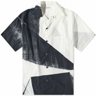 Alexander McQueen Men's Brush Stoke Vacation Shirt in Black/White