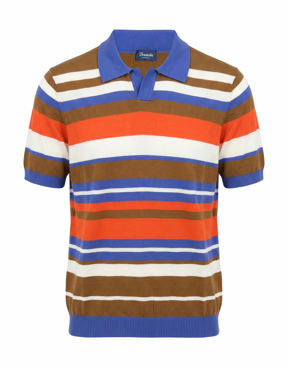 Drumohr Mens Polo shirt in Brown