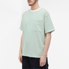 FrizmWORKS Men's Space Stripe T-Shirt in Ivory/Green