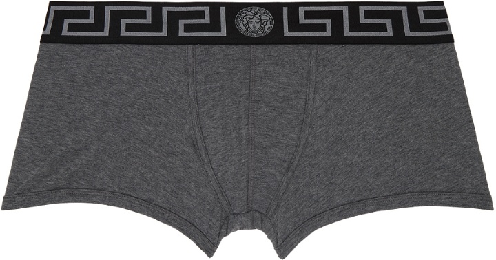 Photo: Versace Underwear Gray Greca Boxers