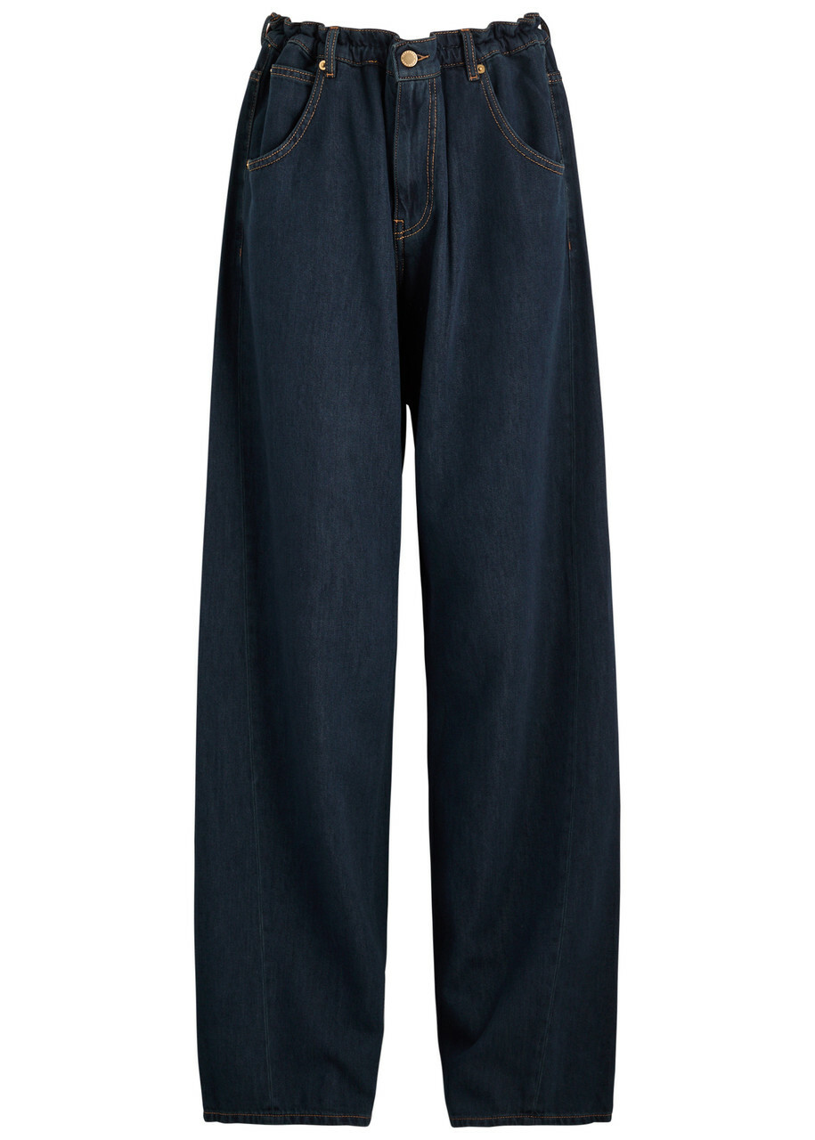 Darkpark Iris Paperbag Wide-leg Jeans Dark Blue DARKPARK