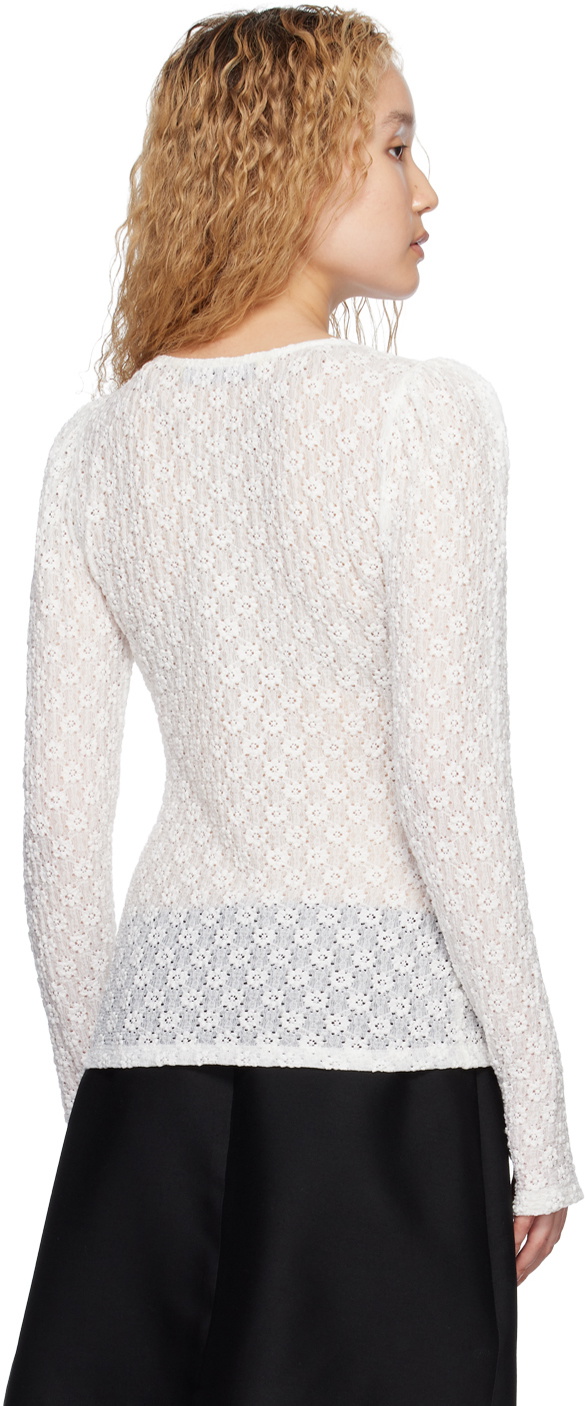 MINJUKIM White Puff Long Sleeve T-Shirt