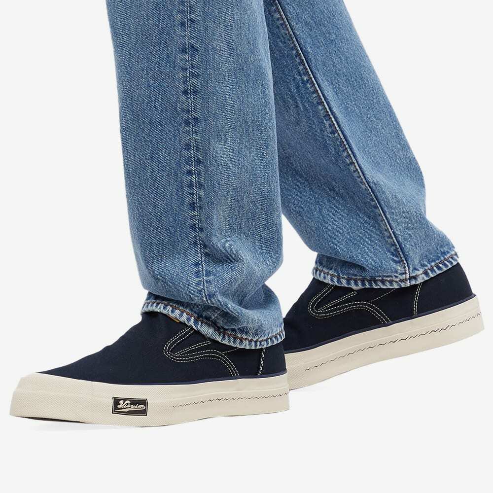 Visvim Men's Zahra Patten Slip-On Sneakers in Navy Visvim