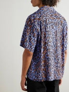 Wacko Maria - Convertible-Collar Leopard-Print Lyocell Shirt - Blue