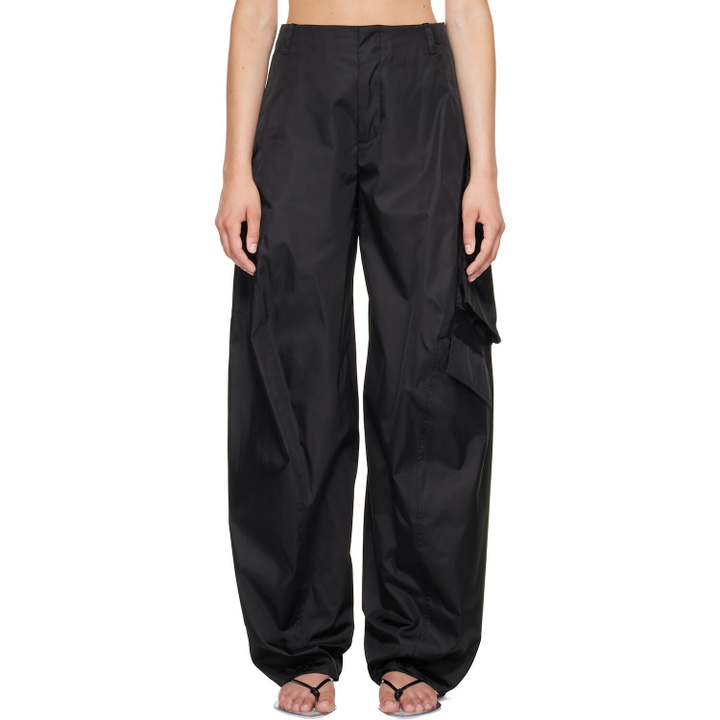 Photo: ALAÏA Black Taffeta Cargo Pants