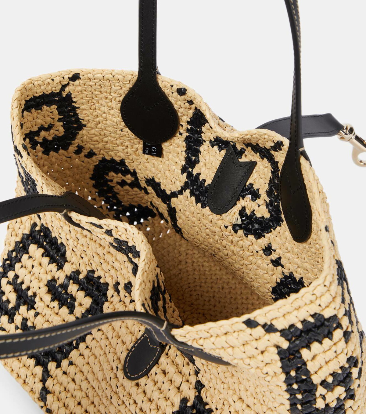 Gucci Summer Medium leather-trimmed basket bag Gucci