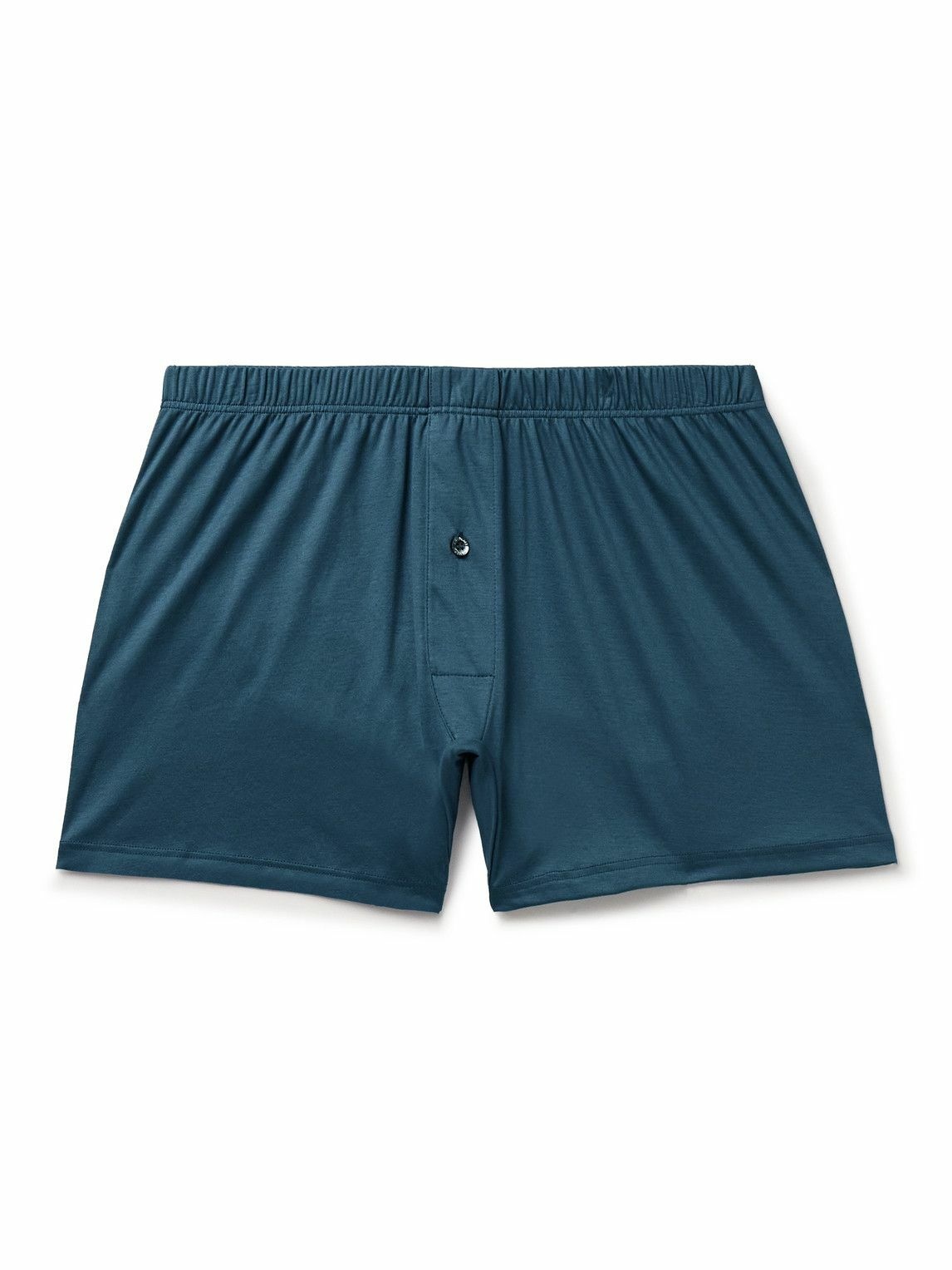 Photo: Zimmerli - Sea Island Cotton Boxer Shorts - Blue