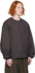 AMOMENTO Brown Quilted Reversible Sweatshirt