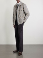 Dunhill - Reversible Padded Checked Wool Overshirt - Brown