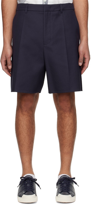 Photo: Valentino Navy Pleated Shorts