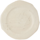 Yellow Nose Studio SSENSE Exclusive White Bent Over Dinner Plate