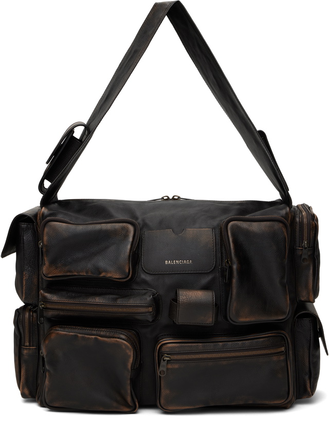 Photo: Balenciaga Brown Superbusy Large Sling Bag