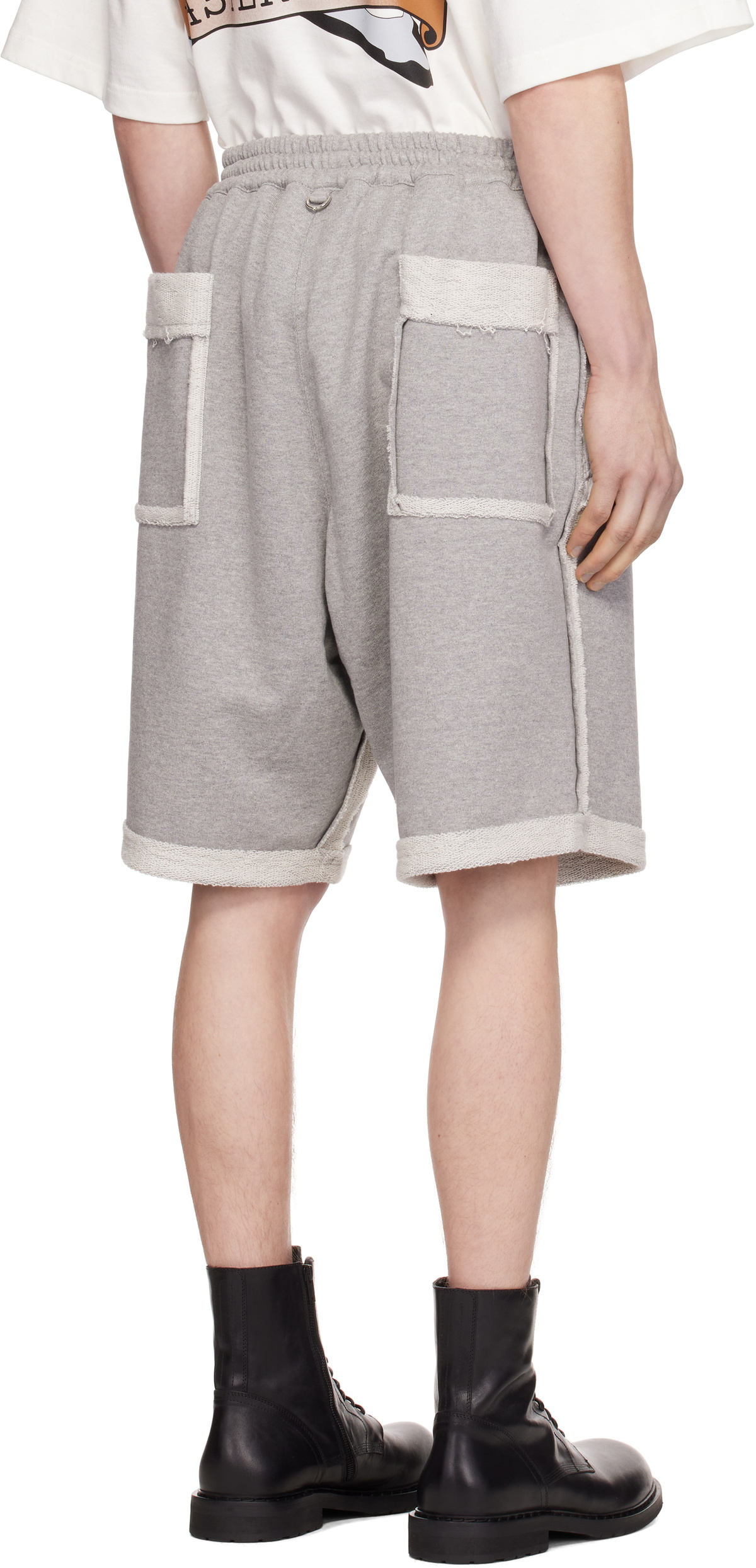 MASTERMIND WORLD Gray MW Cut-Off Sweat Shorts
