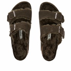 Birkenstock Men's Arizona Fur in Mocca Suede