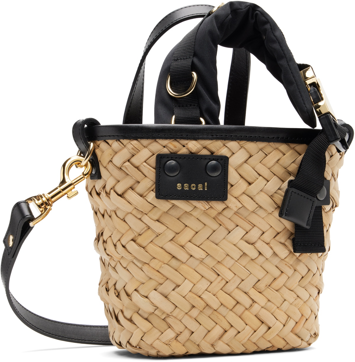sacai Beige Hybrid Micro Marche Bag