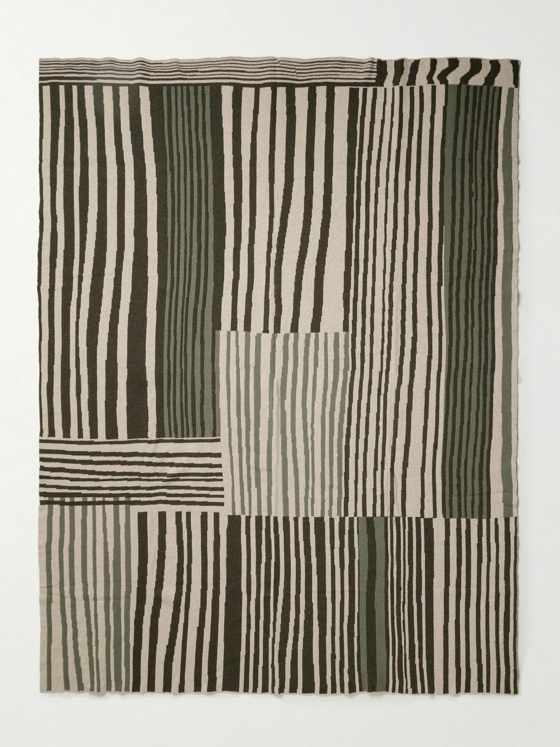 Soho Home - Orwell Striped Jacquard-Knit Wool-Blend Throw