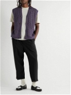 A Kind Of Guise - Ferry Open-Knit Merino Wool Gilet - Purple