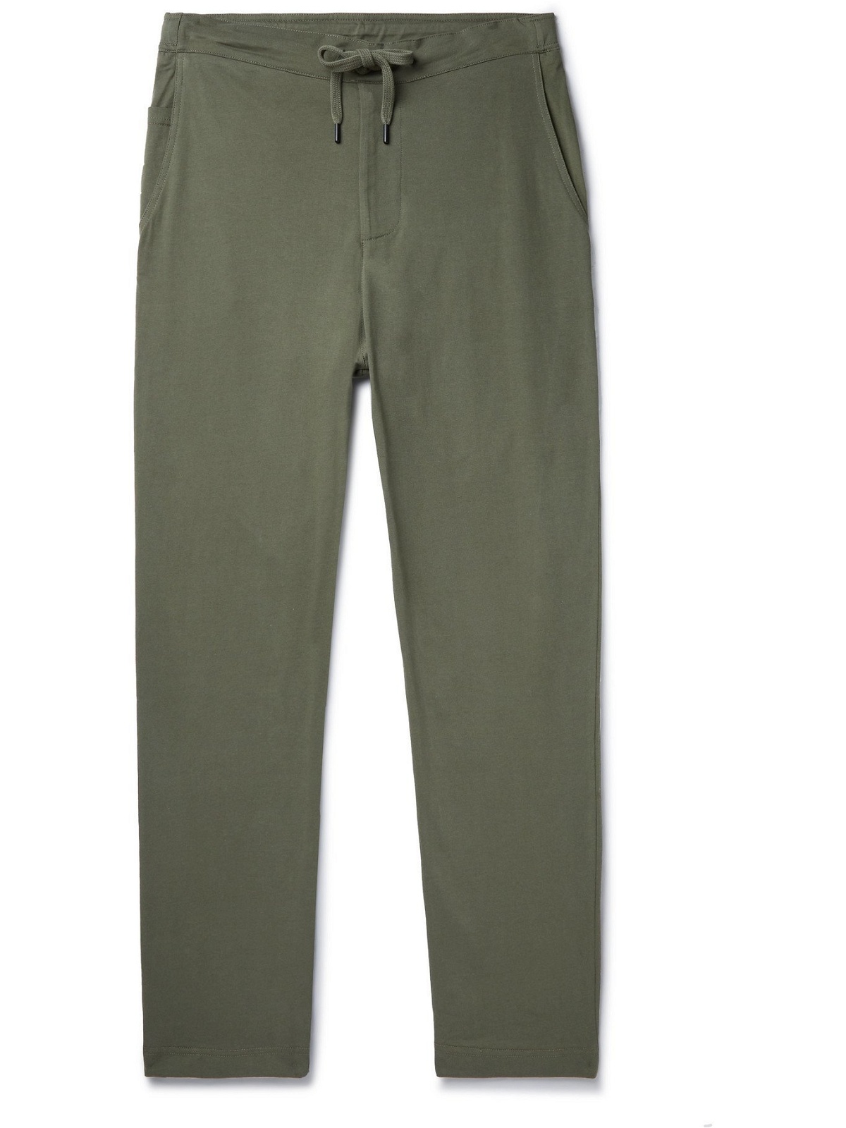 Photo: SCHIESSER - Matthias Tapered Combed Cotton-Jersey Sweatpants - Green
