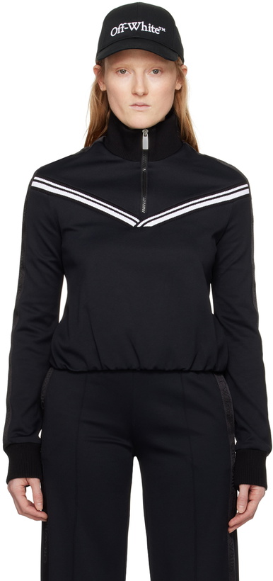 Photo: Off-White Black Half-Zip Jacket