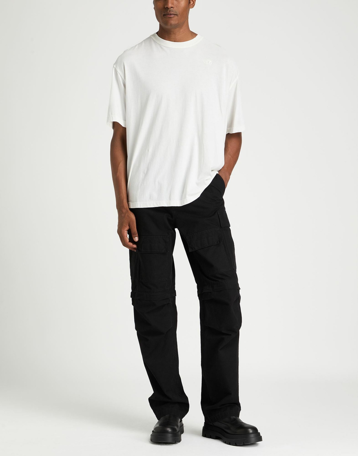 Diesel Mens T-shirt in Off white