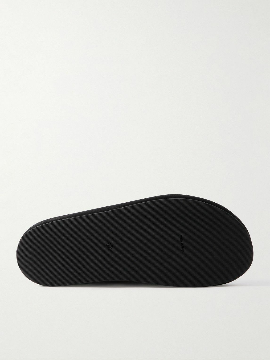 The Row - Hugo Suede Mules - Black
