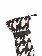 Perfect Moment Black Davos Houndstooth Print Gloves