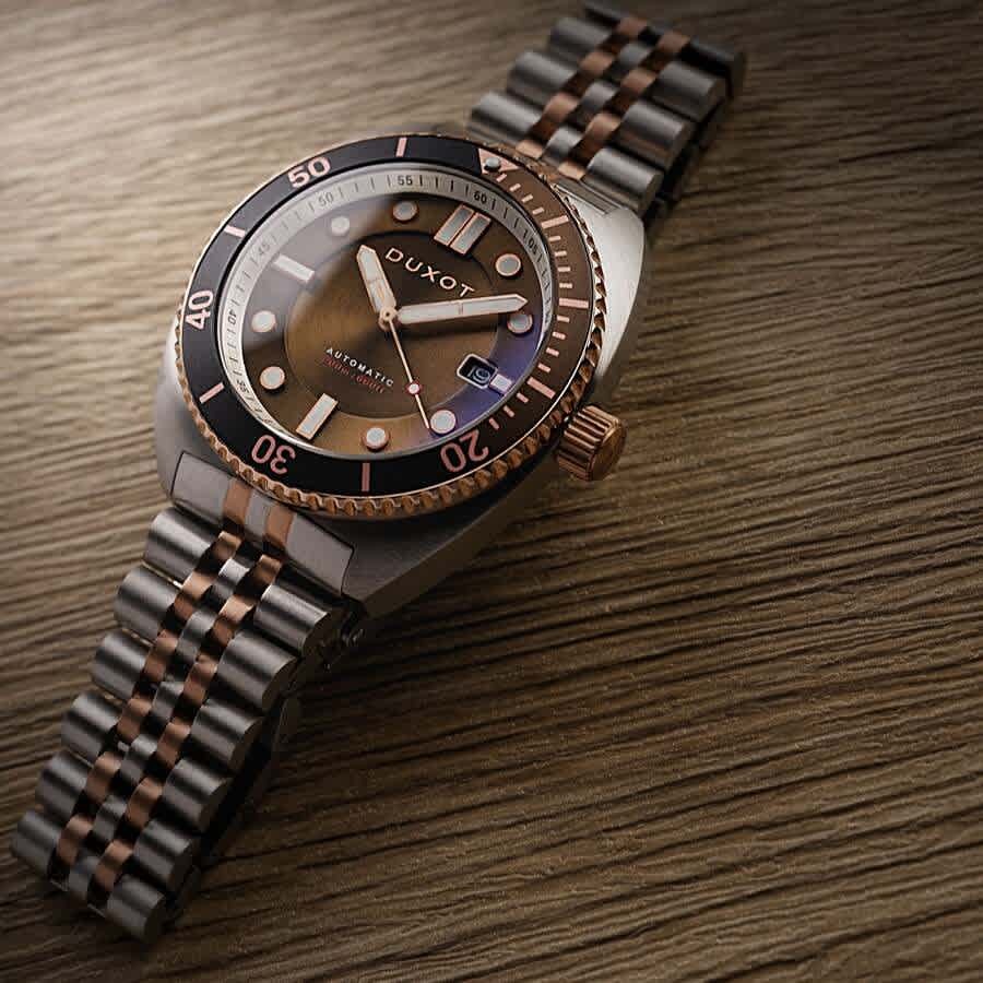 Duxot Tortuga Automatic Brown Dial Mens Watch DX-2026-55