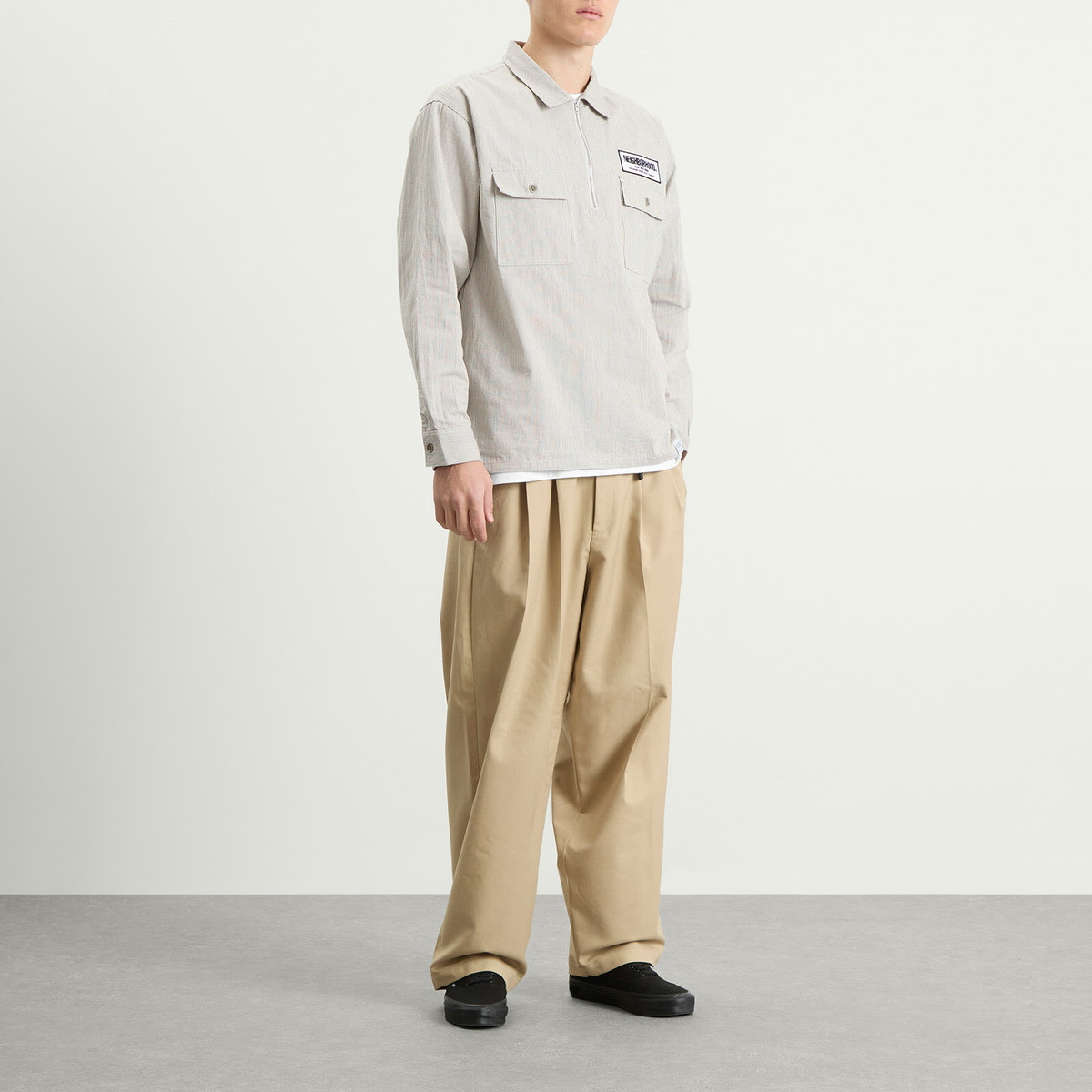 Neighborhood Men's Classic Work Pullover Shirt in Beige