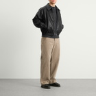 Arte Men's Basic Leather Jacket in Black