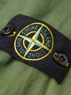 Stone Island - Logo-Appliquéd Stretch-Cotton Gabardine Overshirt - Green