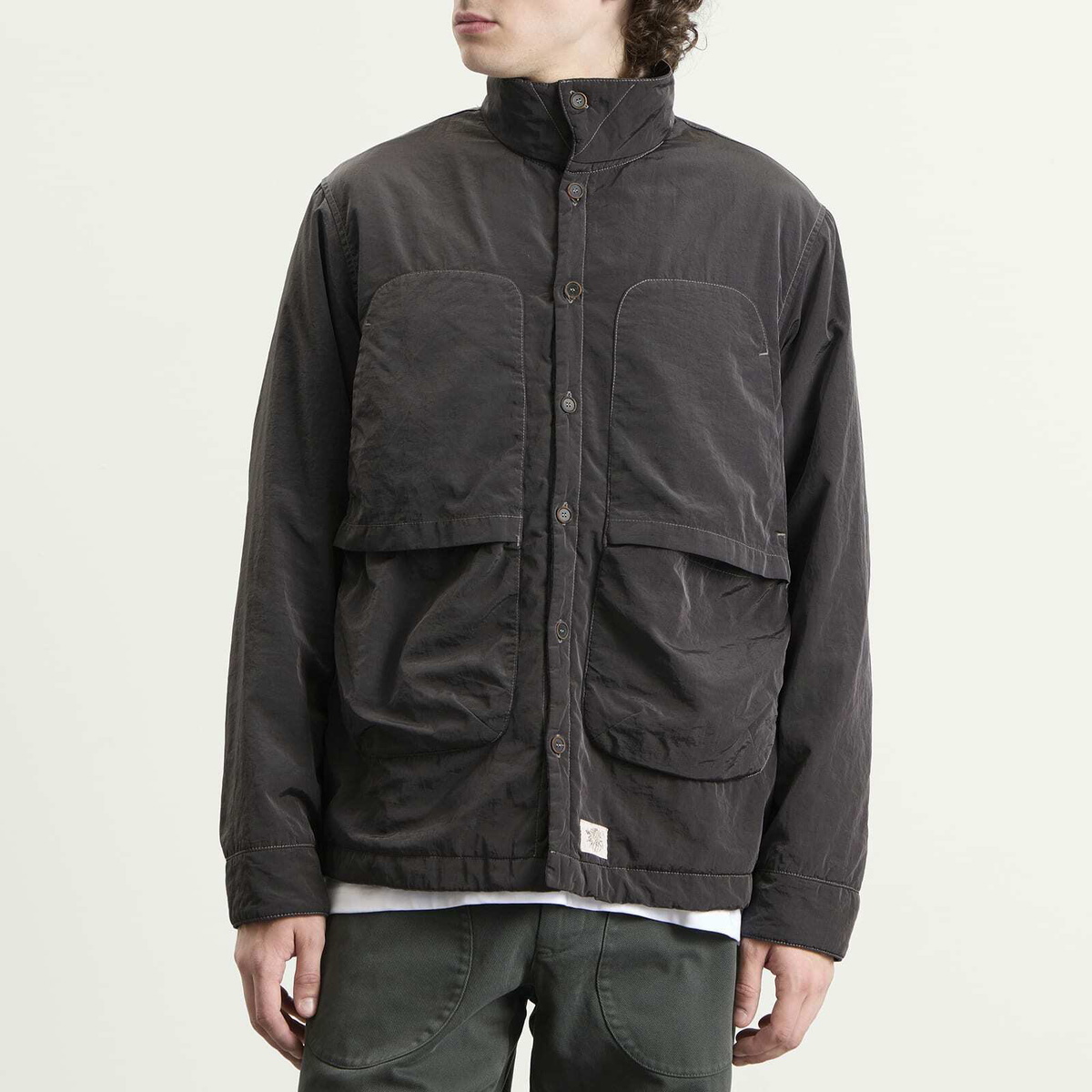 Ranra Men's Epitome Canvas Nylon Padded Overshirt in Steeple Grey
