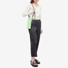 LASTFRAME Women's Sheer Ichimatsu Market Bag Mini in Neon Green/Clear