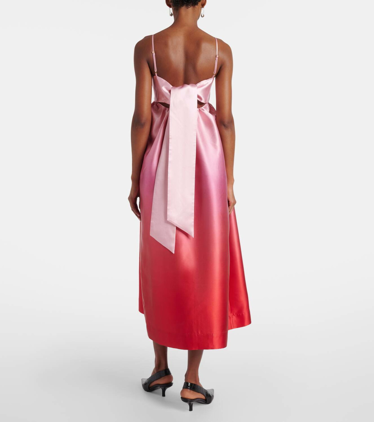 alemais inez ombre midi dress Alémais Inez ombré satin cocktail dress ALÉMAIS