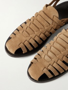 Mr P. - Suede Huarache Sandals - Brown