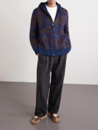 Corridor - Cotton-Blend Zip-Up Cardigan - Blue