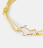 Aliita Dog 9kt gold charm cord bracelet