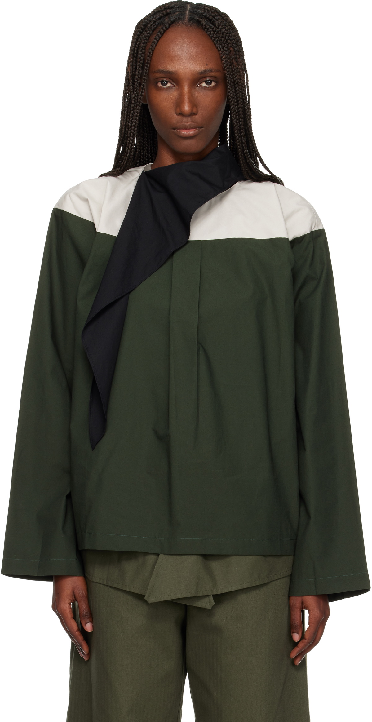 SC103 Green Compass Blouse