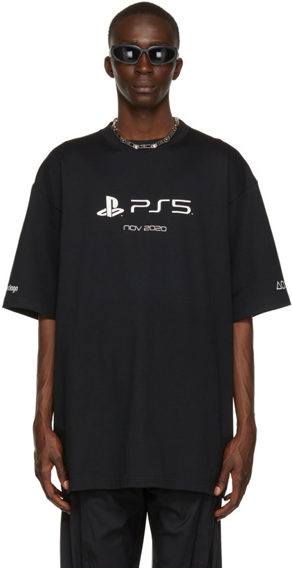 Photo: Balenciaga Black Sony Playstation Edition Boxy T-Shirt